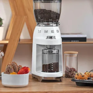 آسیاب قهوه اسمگ رنگ سفید مدل SMEG CGF11WHEU